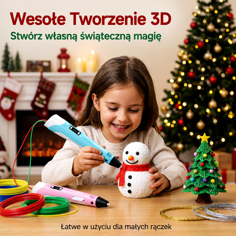 70% ZNIŻKI DZIŚ 🎃 PKNEW® Długopis 3D dla dzieci – Bezpieczny w niskiej temperaturze, nietoksyczny, ekologiczny filament, pobudza kreatywność 💎