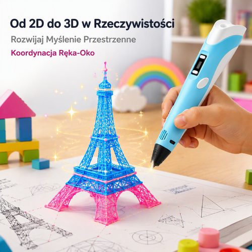 70% ZNIŻKI DZIŚ 🎃 PKNEW® Długopis 3D dla dzieci – Bezpieczny w niskiej temperaturze, nietoksyczny, ekologiczny filament, pobudza kreatywność 💎