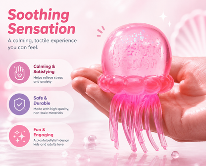Ultra-Soft Sensory Squishy Toy– Instant Stress Relief & Anxiety Calming Gel Ball 🦑