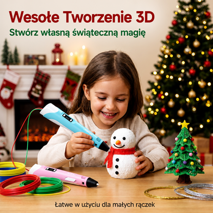 70% ZNIŻKI DZIŚ 🎃 PKNEW® Długopis 3D dla dzieci – Bezpieczny w niskiej temperaturze, nietoksyczny, ekologiczny filament, pobudza kreatywność 💎