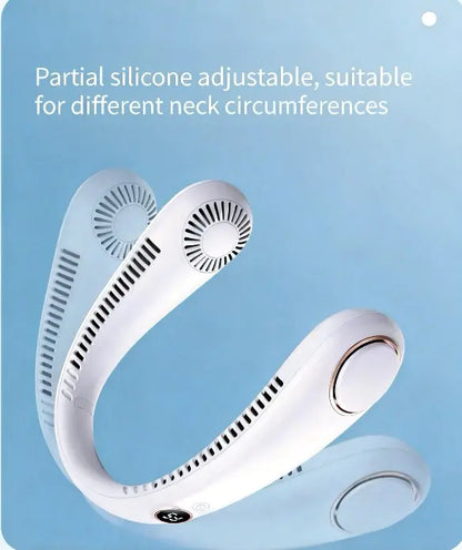 PKNEW® Portable Neck Fan, Bladeless Wearable Personal Fan, Hands-Free Cooling for Outdoor & Office