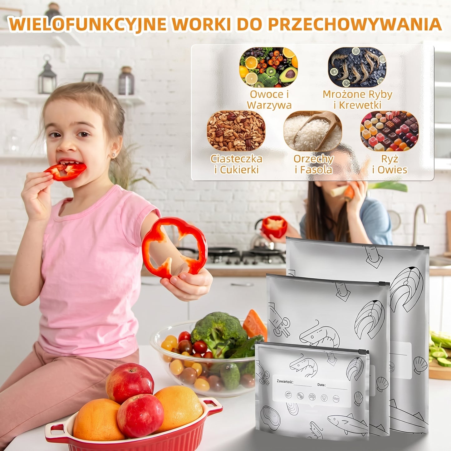 OFERTA LIMITOWANA: 70% ZNIŻKI! 🍗 🥦 Wielorazowe zamykane woreczki z folii aluminiowej 💎