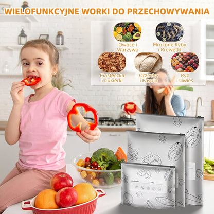 OFERTA LIMITOWANA: 70% ZNIŻKI! 🍗 🥦 Wielorazowe zamykane woreczki z folii aluminiowej 💎