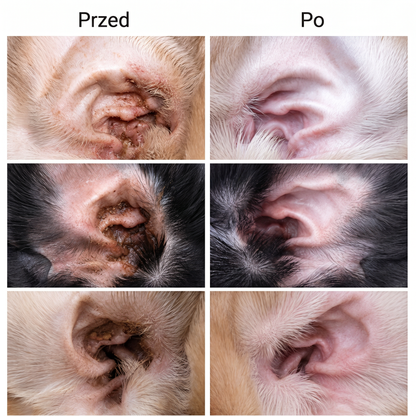 𝐏𝐊𝐍𝐄𝐖® Łagodny płyn do czyszczenia uszu zwierząt | Bezzapachowe czyszczenie dla psów i kotów