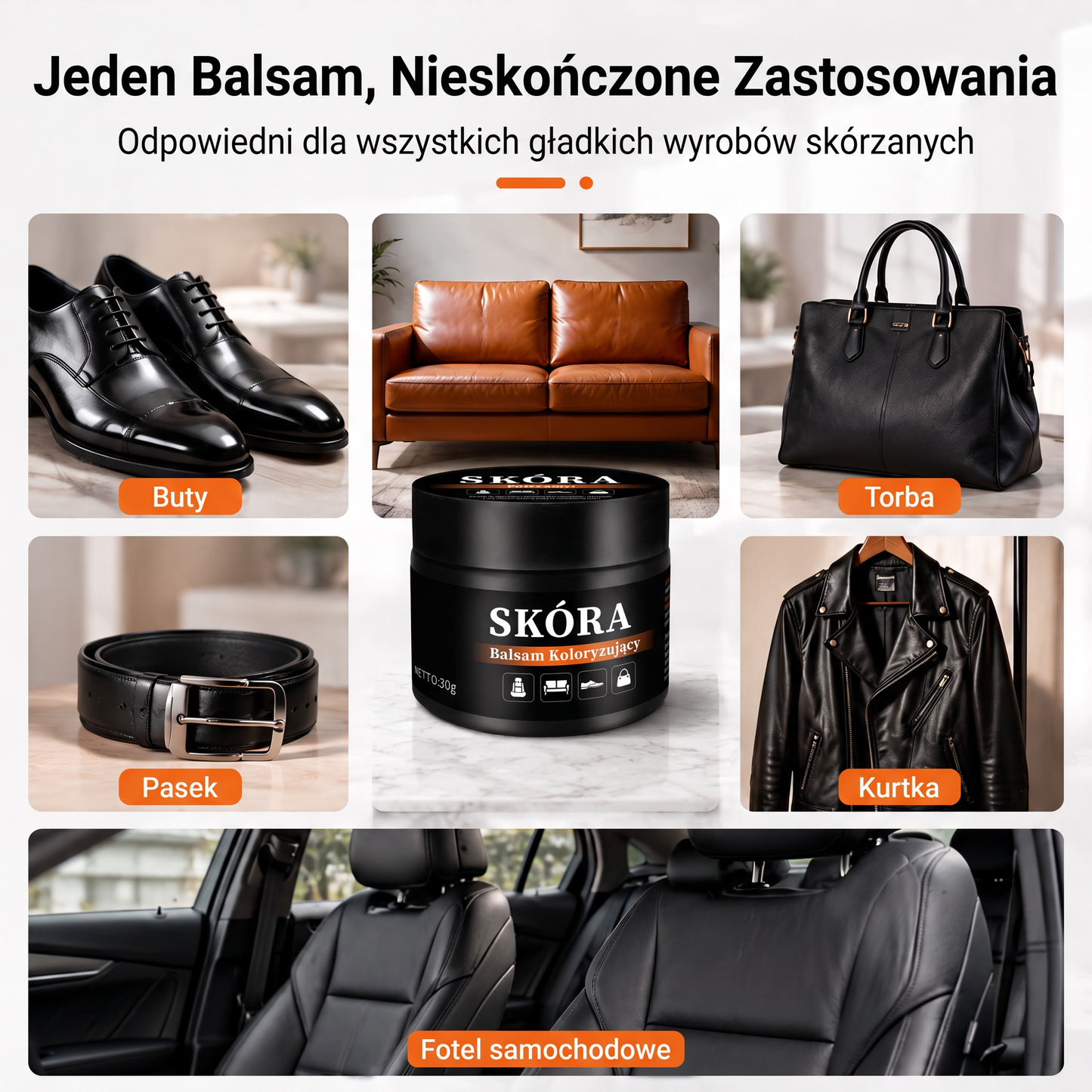 🔥🔥 PKNEW® Intensywny balsam do odnowy skóry✨ – Ożywia wyblakły wygląd, wyrównuje kolor i pomaga ukryć zadrapania na butach, kanapach, torebkach i fotelach samochodowych 💕