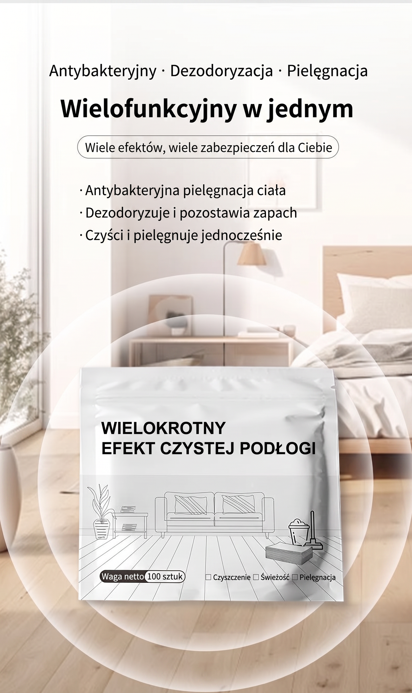 🌈🌈 PKNEW® Tabletki do mycia podłóg, środek czyszczący do wielu powierzchni: drewna, paneli, płytek i ścian w kamperach, antybakteryjne, dezodoryzujące, do pielęgnacji
