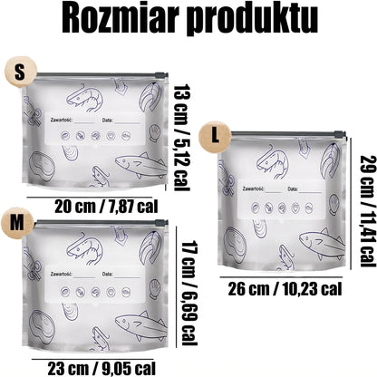 OFERTA LIMITOWANA: 70% ZNIŻKI! 🍗 🥦 Wielorazowe zamykane woreczki z folii aluminiowej 💎