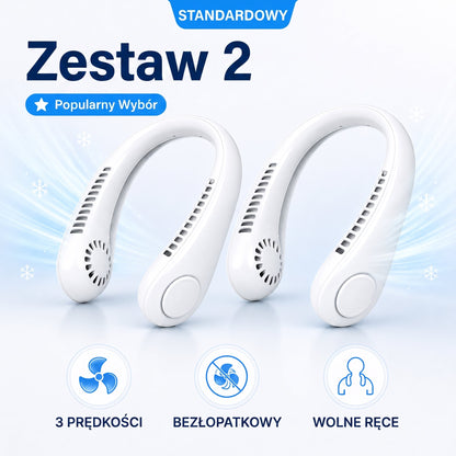 🔥🔥Przenośny wentylator na szyję PKNEW®, bezłopatkowy wentylator osobisty, chłodzenie typu hands-free do użytku na zewnątrz i w biurze