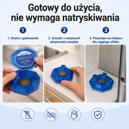 PKNEW® 🪳 Inteligentna stacja z przynętą na karaluchy o działaniu łańcuchowym 🛡️ – dociera do ukrytych gniazd, pomaga zlikwidować całą kolonię i chroni dom nawet przez 2 lata 💎