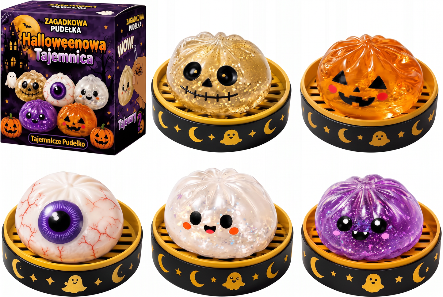 PKNEW® 70% ZNIŻKI DZIŚ 🎃 Halloweeniowe tajemnicze pudełko z antystresowym kluseczkiem 💎