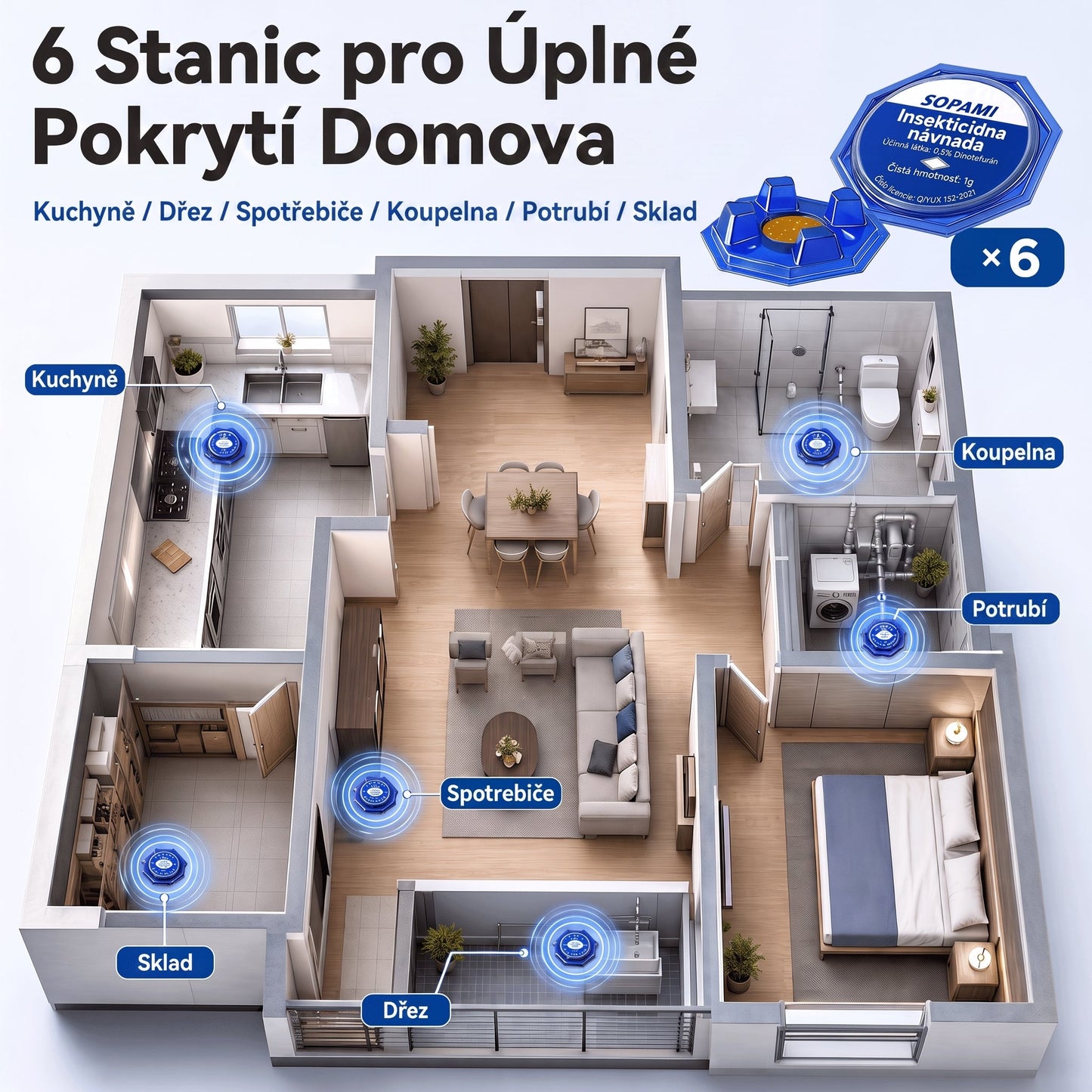 PKNEW® 🪳 Inteligentna stacja z przynętą na karaluchy o działaniu łańcuchowym 🛡️ – dociera do ukrytych gniazd, pomaga zlikwidować całą kolonię i chroni dom nawet przez 2 lata 💎