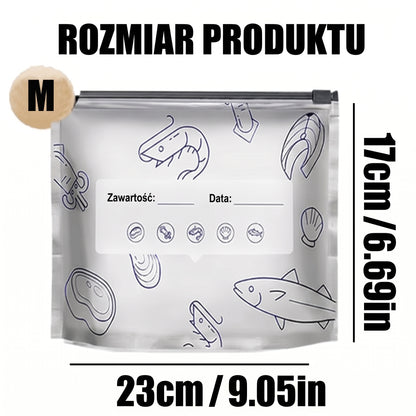 OFERTA LIMITOWANA: 70% ZNIŻKI! 🍗 🥦 Wielorazowe zamykane woreczki z folii aluminiowej 💎