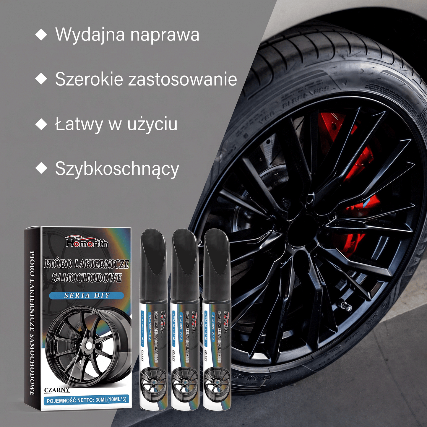 🔥 HIC 2026 🥳💞 PONAD 50 TYS. SPRZEDANYCH!🛠️🚗 50% ZNIŻKI! PKNEW® Magiczny pisak do usuwania rys z samochodów – Usuń rysy z felg w kilka minut. Trwała formuła bez ociekania. Zawiera lakier bezbarwny. ✨🔧