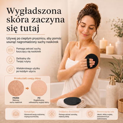 🔥🔥🚿 Głęboko oczyszczająca i złuszczająca myjka do ciała – delikatnie usuwa martwy naskórek i działa jak gąbka SPA 🧖‍♀️