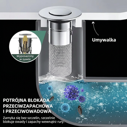 🔥🔥Ostatni dzień promocji – 49% taniej👑Otwierany sitko do odpływu zlewu – 🛀Usuwa nieprzyjemne zapachy i zapobiega zatkaniu