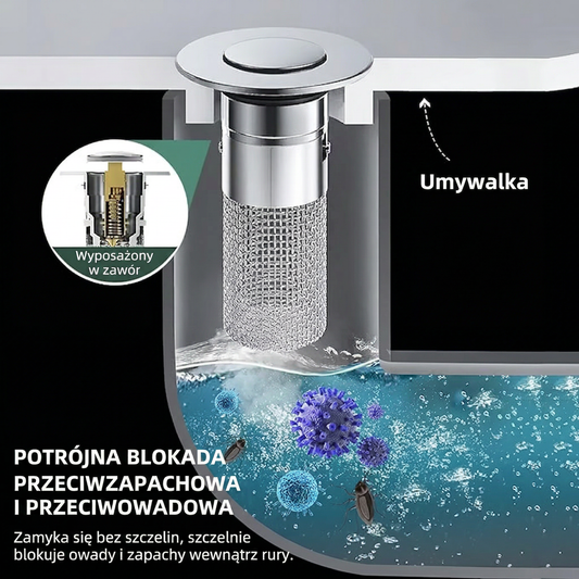 🌈🌈Ostatni dzień promocji – 49% taniej👑Otwierany sitko do odpływu zlewu – 🛀Usuwa nieprzyjemne zapachy i zapobiega zatkaniu