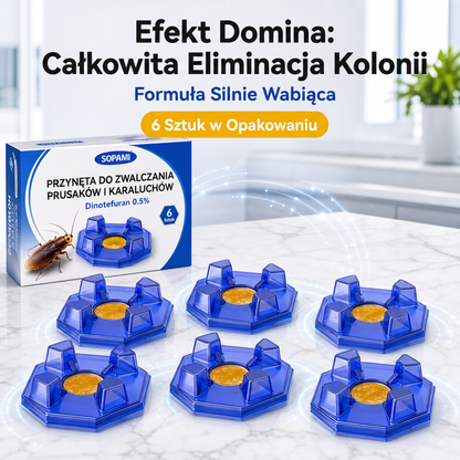 PKNEW® 🪳 Inteligentna stacja z przynętą na karaluchy o działaniu łańcuchowym 🛡️ – dociera do ukrytych gniazd, pomaga zlikwidować całą kolonię i chroni dom nawet przez 2 lata 💎