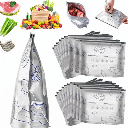 OFERTA LIMITOWANA: 70% ZNIŻKI! 🍗 🥦 Wielorazowe zamykane woreczki z folii aluminiowej 💎