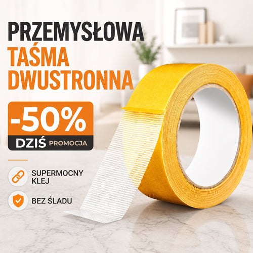 🔥🔥PKNEW® Wytrzymała taśma dwustronna🍇, mocny klej, wodoodporna i usuwalna, bez śladów, idealna do dywanów, tapet, balonów i użytku domowego 🔥