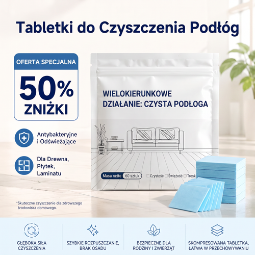 🌈🌈 PKNEW® Tabletki do mycia podłóg, środek czyszczący do wielu powierzchni: drewna, paneli, płytek i ścian w kamperach, antybakteryjne, dezodoryzujące, do pielęgnacji