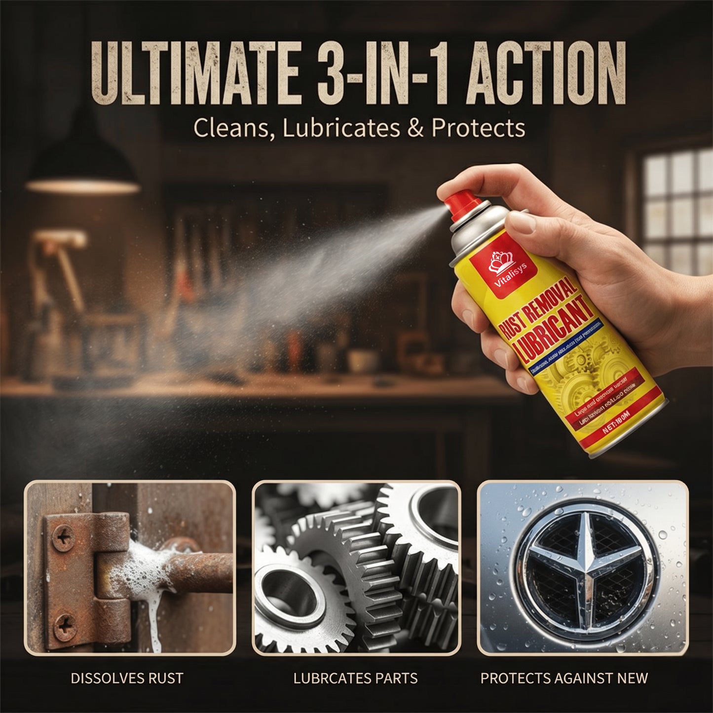 🥇Anti-Rust Lubricant Spray & Rust Remover