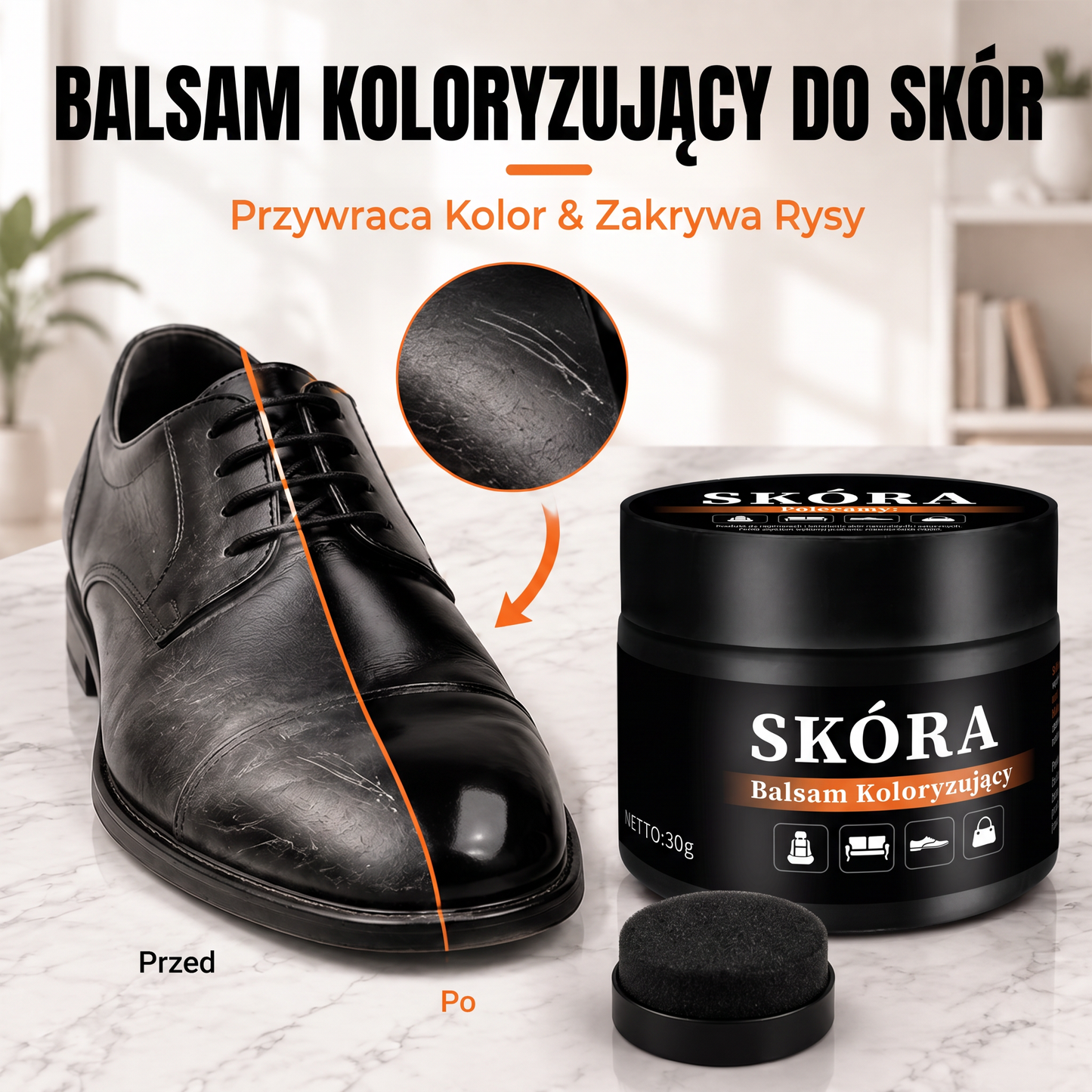 🔥🔥 PKNEW® Intensywny balsam do odnowy skóry✨ – Ożywia wyblakły wygląd, wyrównuje kolor i pomaga ukryć zadrapania na butach, kanapach, torebkach i fotelach samochodowych 💕
