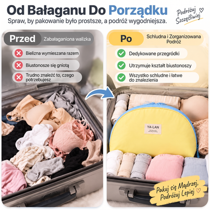 ⚡ OSTATNI DZIEŃ · 49% ZNIŻKI – ✨ Podróżna torba do przechowywania bielizny – Biustonosze majtki i skarpetki uporządkowane wszędzie 💎