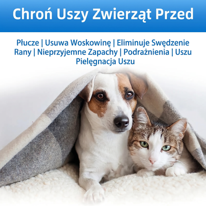 𝐏𝐊𝐍𝐄𝐖® Łagodny płyn do czyszczenia uszu zwierząt | Bezzapachowe czyszczenie dla psów i kotów