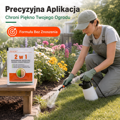 PKNEW® Granulowany środek chwastobójczy 2 w 1 Max Power 👑 – widoczny efekt już po 6 godzinach, łatwe rozpuszczanie w wodzie i precyzyjne stosowanie na fugi, ścieżki, ogrodzenia oraz powierzchnie żwirowe 💎