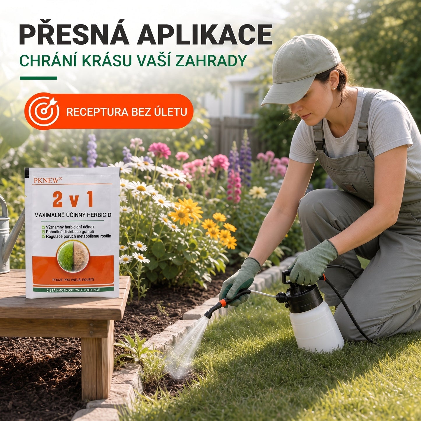 PKNEW® Granulowany środek chwastobójczy 2 w 1 Max Power 👑 – widoczny efekt już po 6 godzinach, łatwe rozpuszczanie w wodzie i precyzyjne stosowanie na fugi, ścieżki, ogrodzenia oraz powierzchnie żwirowe 💎