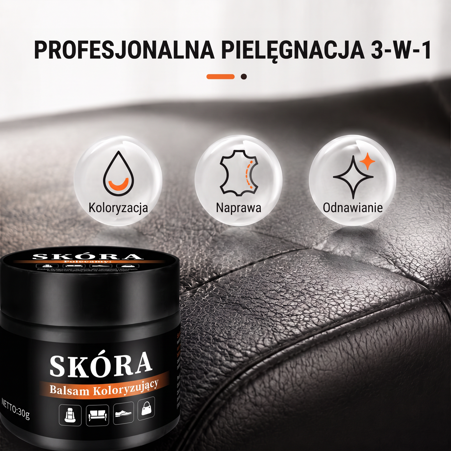 🔥🔥 PKNEW® Intensywny balsam do odnowy skóry✨ – Ożywia wyblakły wygląd, wyrównuje kolor i pomaga ukryć zadrapania na butach, kanapach, torebkach i fotelach samochodowych 💕