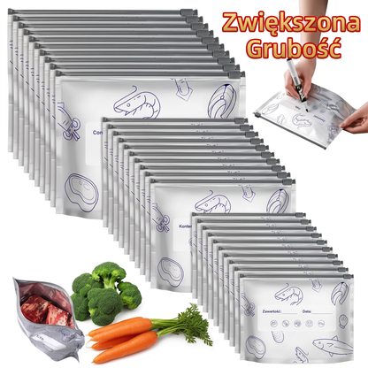 OFERTA LIMITOWANA: 70% ZNIŻKI! 🍗 🥦 Wielorazowe zamykane woreczki z folii aluminiowej 💎