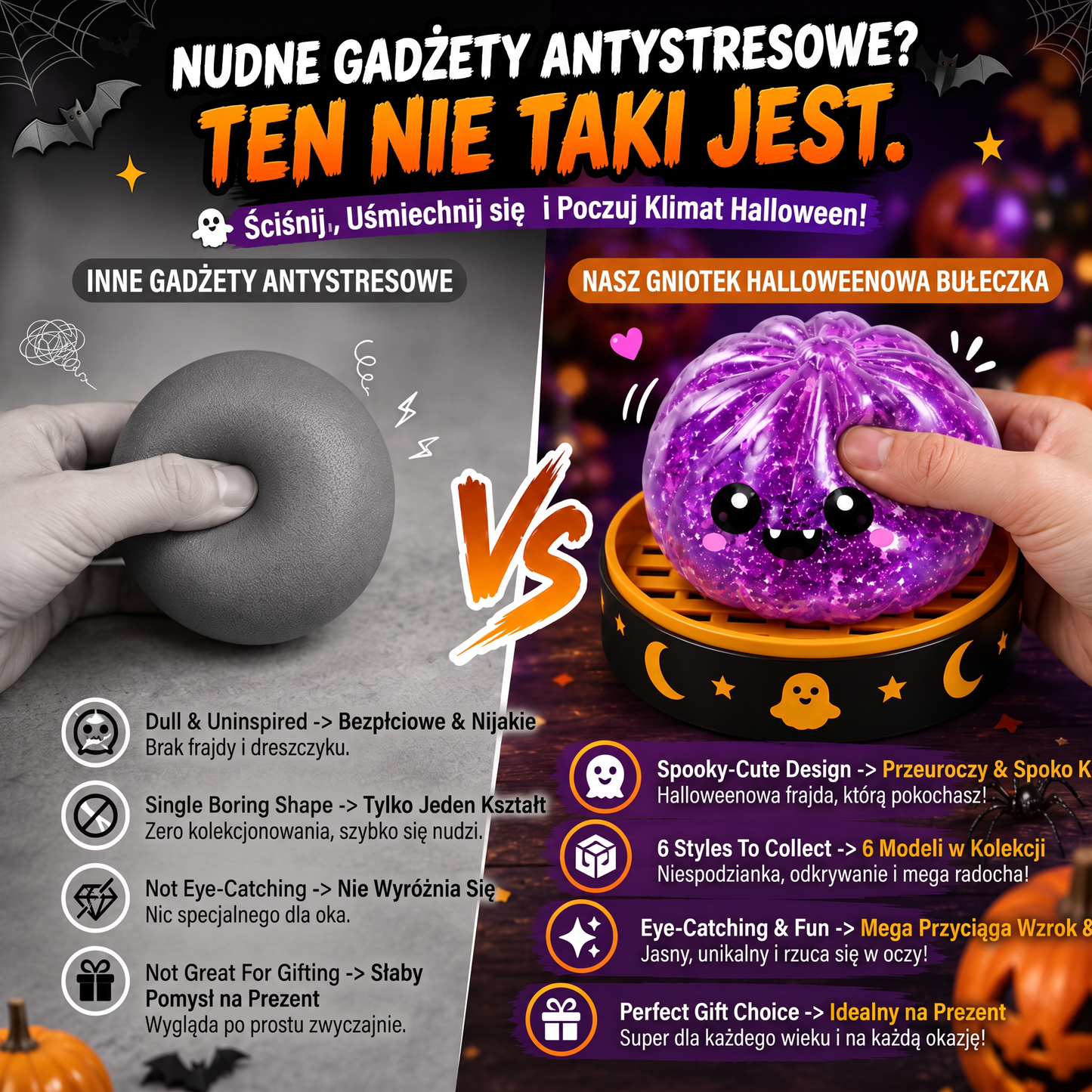 PKNEW® 70% ZNIŻKI DZIŚ 🎃 Halloweeniowe tajemnicze pudełko z antystresowym kluseczkiem 💎