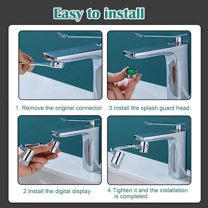 1080° Universal Faucet Aerator - Dual Mode & All-Angle Control