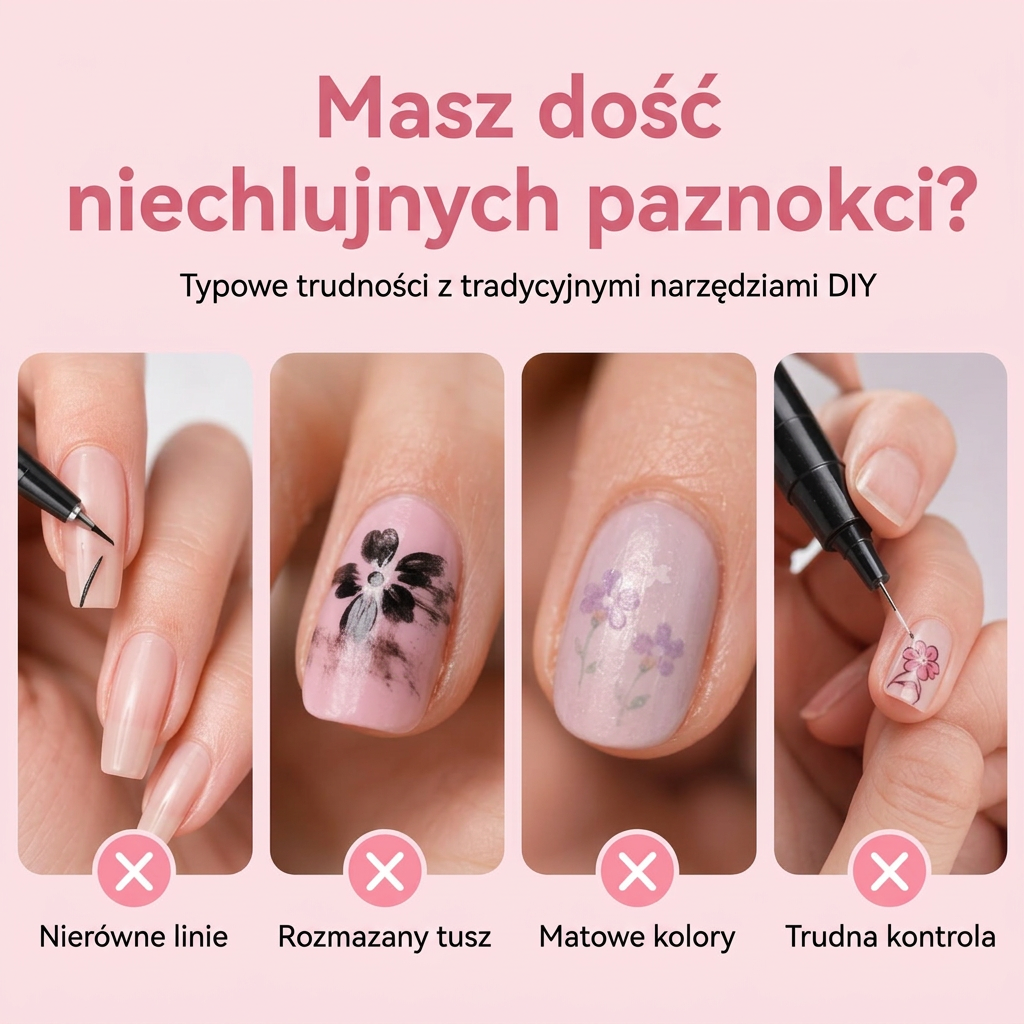 OSTATNI DZIEŃ · 50% ZNIŻKI 🌈 Zestaw 24 dwustronnych pisaków do zdobienia paznokci 💎
