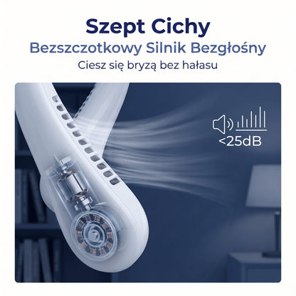 🔥🔥Przenośny wentylator na szyję PKNEW®, bezłopatkowy wentylator osobisty, chłodzenie typu hands-free do użytku na zewnątrz i w biurze