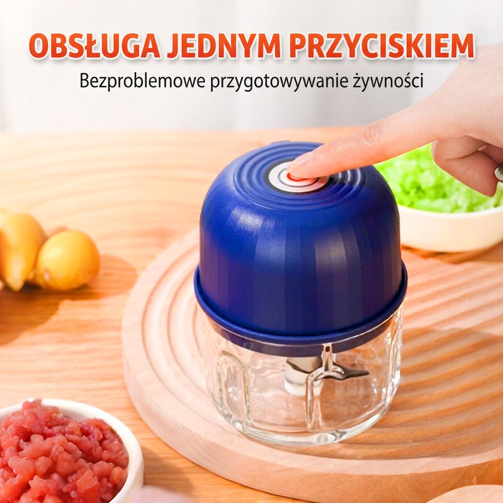 🔥🔥Bezprzewodowy elektryczny mini rozdrabniacz – Mocny pomocnik kuchenny do szybkiego siekania mięsa, warzyw i jedzenia dla dzieci✨