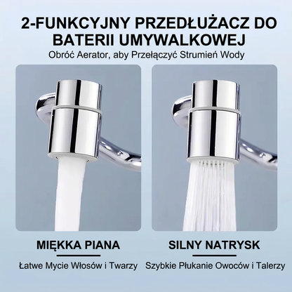 🔥🔥Uniwersalny perlator do kranu 1080° – Dwa tryby i pełna kontrola kąta