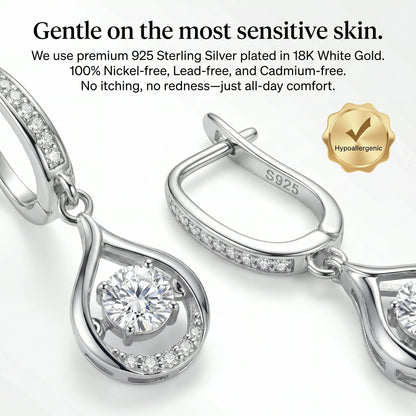 Extra 30% off on sale items | 1-Carat "Dancing" Moissanite Earrings – The Pure S925 Comfort & Sparkle You Deserve 💎
