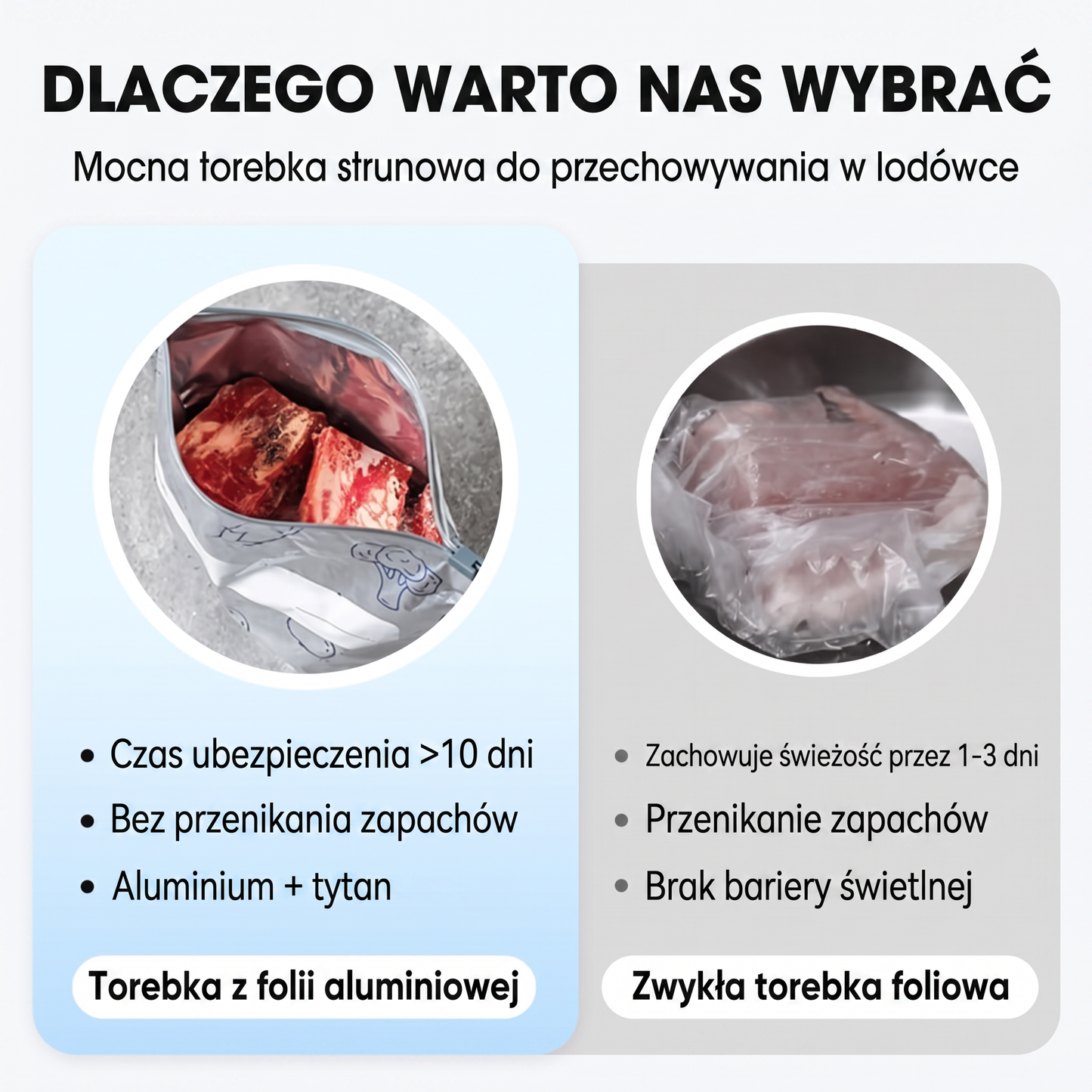 OFERTA LIMITOWANA: 70% ZNIŻKI! 🍗 🥦 Wielorazowe zamykane woreczki z folii aluminiowej 💎