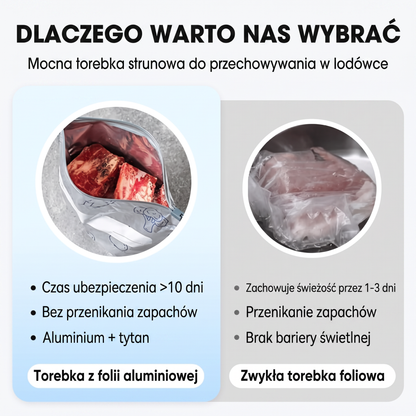 OFERTA LIMITOWANA: 70% ZNIŻKI! 🍗 🥦 Wielorazowe zamykane woreczki z folii aluminiowej 💎