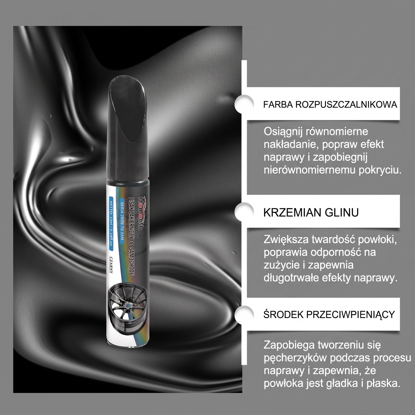 🔥 HIC 2026 🥳💞 PONAD 50 TYS. SPRZEDANYCH!🛠️🚗 50% ZNIŻKI! PKNEW® Magiczny pisak do usuwania rys z samochodów – Usuń rysy z felg w kilka minut. Trwała formuła bez ociekania. Zawiera lakier bezbarwny. ✨🔧