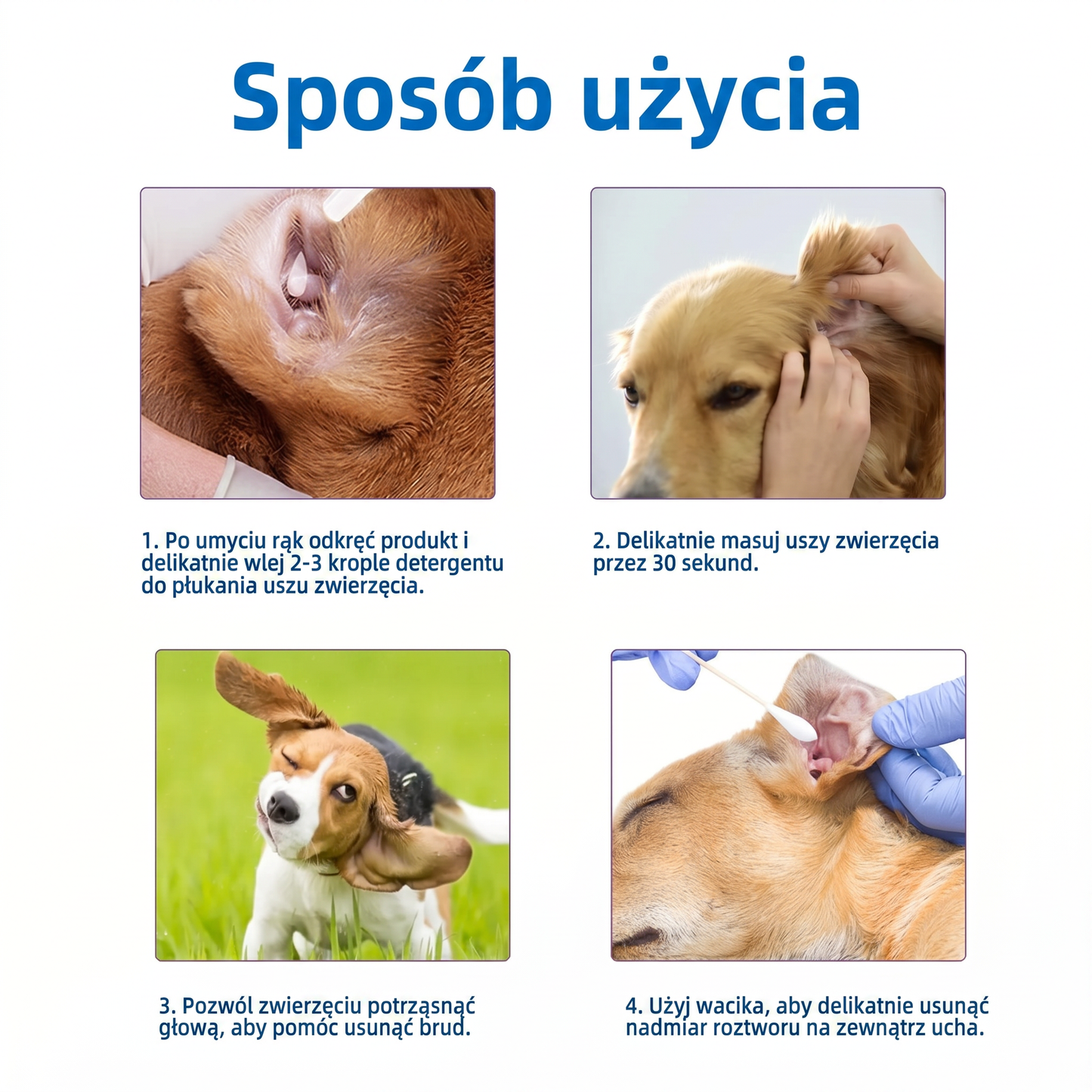𝐏𝐊𝐍𝐄𝐖® Łagodny płyn do czyszczenia uszu zwierząt | Bezzapachowe czyszczenie dla psów i kotów
