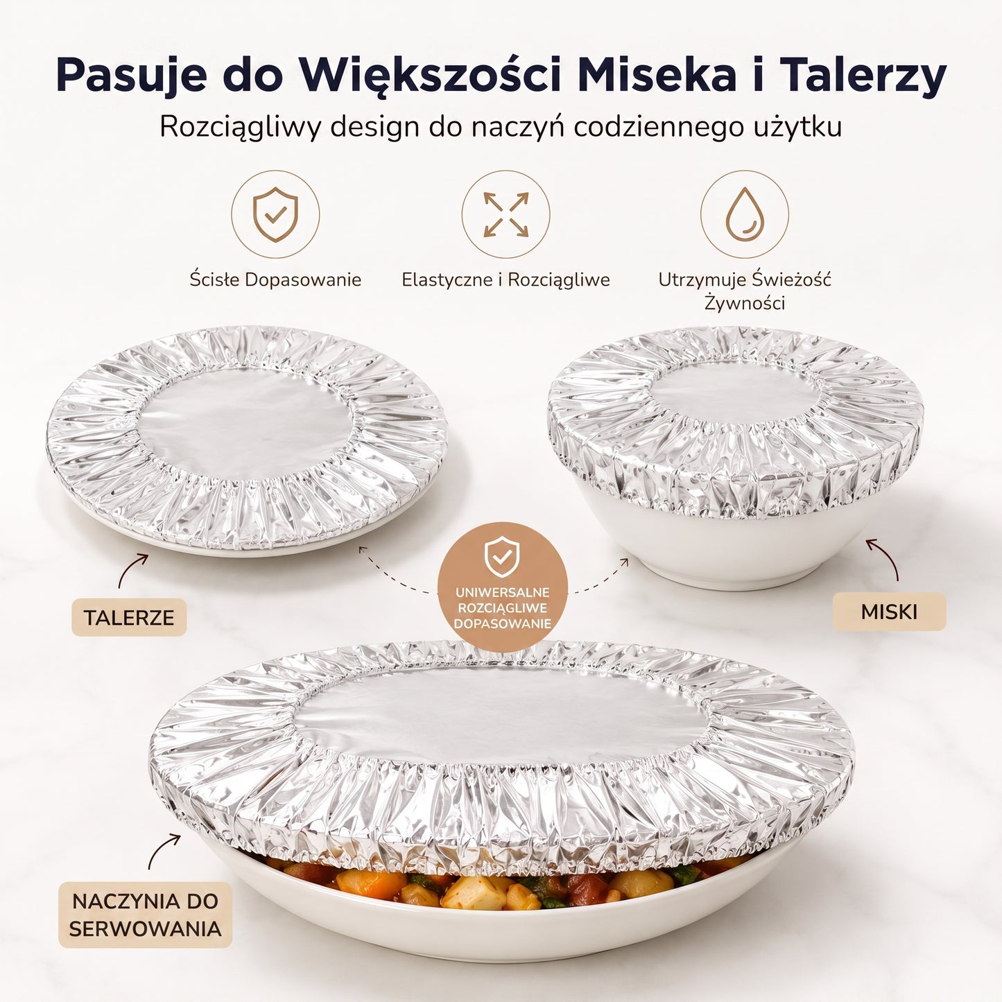 🔥🔥 PKNEW® Składana aluminiowa osłona na żywność | Utrzymuje ciepło i świeżość potraw oraz chroni je przed muszkami owocówkami