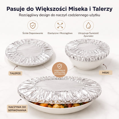 🔥🔥 PKNEW® Składana aluminiowa osłona na żywność | Utrzymuje ciepło i świeżość potraw oraz chroni je przed muszkami owocówkami