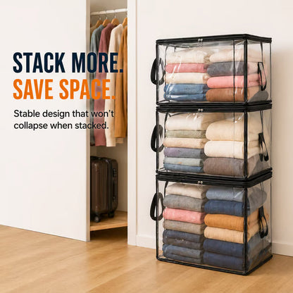 ⏰🔥LIMITED TIME 40% OFF! 🏠 Transparent Large-Capacity Dustproof & Moisture-Proof Storage Bag – Perfect for Clothes, Toys, Books & More ✨