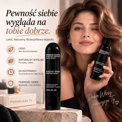 🔥🔥Vitalisys® Fluffy Hair – Modelujący spray zwiększający objętość włosów – lekka formuła dodająca objętości od nasady, zapewniająca naturalny ruch włosów i delikatny brzoskwiniowy zapach 👸