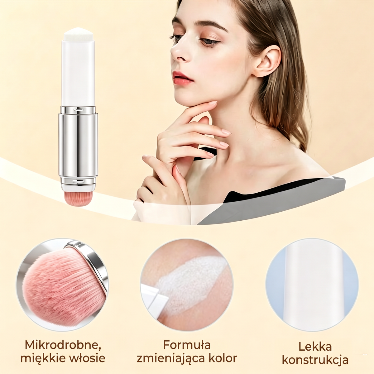 🔥🔥 [𝐎𝐅𝐈𝐂𝐉𝐀𝐋𝐍𝐘 𝐏𝐑𝐎𝐃𝐔𝐊𝐓] Vitalisys® Kryjący Sztyft do Makijażu / Odłączany Pędzelek – Koreański dopasowujący się kolorystycznie podkład w sztyfcie z kapsułkami kolagenowymi