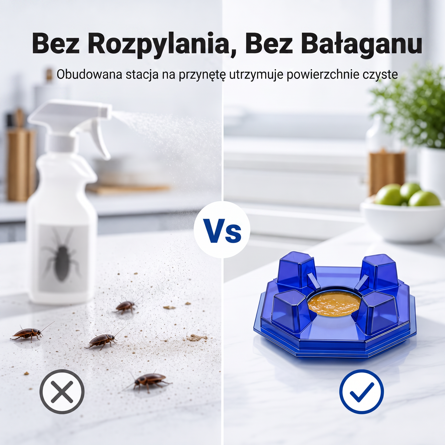 PKNEW® 🪳 Inteligentna stacja z przynętą na karaluchy o działaniu łańcuchowym 🛡️ – dociera do ukrytych gniazd, pomaga zlikwidować całą kolonię i chroni dom nawet przez 2 lata 💎