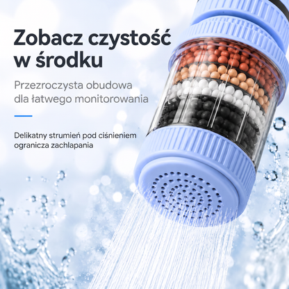 PKNEW® 6-warstwowy filtr do wody na kran obracany o 360 stopni, bez rozprysków, do zlewu kuchennego do mycia owoców, warzyw i naczyń 🚿